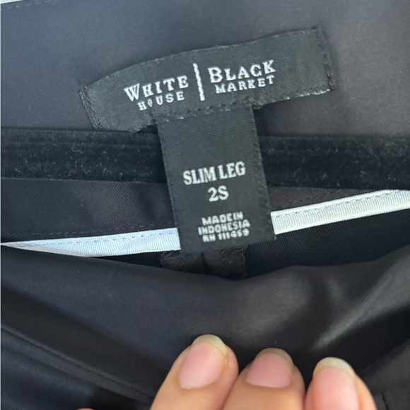 White House Black Market Classic Black Straight Leg Pants - Picture 2 of 7